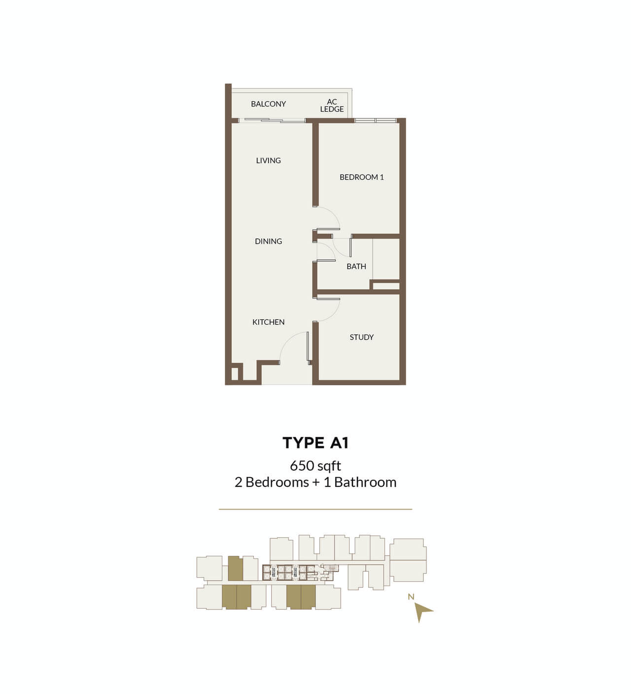 Aethera Residences Floorplan - Type A1